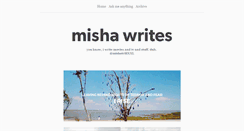 Desktop Screenshot of misha-writes.com