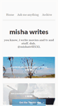 Mobile Screenshot of misha-writes.com